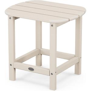 POLYWOOD SBT18WH South Beach 18″ Outdoor Side Table, White(Sand)