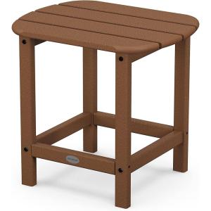 POLYWOOD SBT18WH South Beach 18″ Outdoor Side Table, White(Teak)