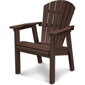 POLYWOOD SHD19WH Seashell Casual Chair, White(Mahogany)