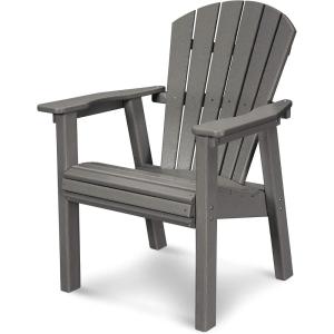 POLYWOOD SHD19WH Seashell Casual Chair, White(Slate Grey)
