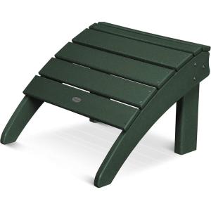 POLYWOOD SHO22TE Seashell Adirondack Chair Ottoman, Teak(Green)