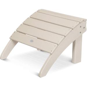 POLYWOOD SHO22TE Seashell Adirondack Chair Ottoman, Teak(Sand)