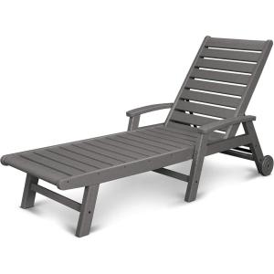 POLYWOOD® Signature Chaise, Black(Slate Grey)