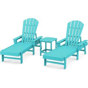 POLYWOOD® South Beach Chaise Set, White(Aruba)