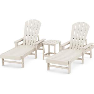 POLYWOOD® South Beach Chaise Set, White(Sand)