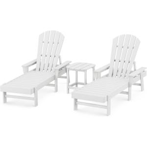 POLYWOOD® South Beach Chaise Set, White(White)