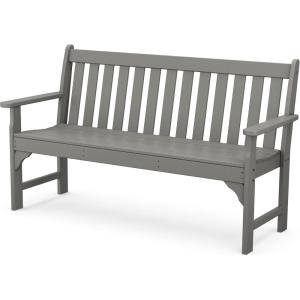 POLYWOOD Vineyard 60″ Bench(Slate Grey)