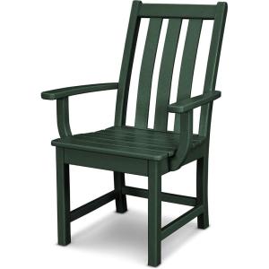 POLYWOOD Vineyard Dining Arm Chair (Black)(Green)