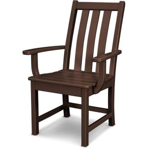 POLYWOOD Vineyard Dining Arm Chair (Black)(Mahogany)