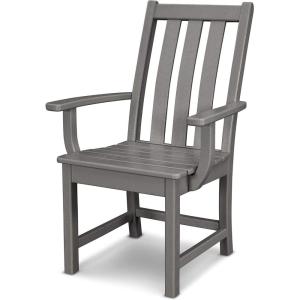 POLYWOOD Vineyard Dining Arm Chair (Black)(Slate Grey)
