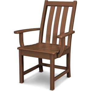 POLYWOOD Vineyard Dining Arm Chair (Black)(Teak)