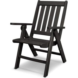 POLYWOOD Vineyard Folding Dining Chair (Sand)(Black)