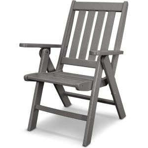 POLYWOOD Vineyard Folding Dining Chair (Sand)(Slate Grey)