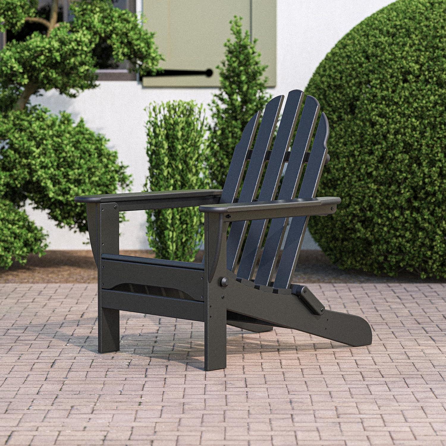 image:imagePOLYWOOD AD5030LE Classic Folding Adirondack Chair LemonBlack