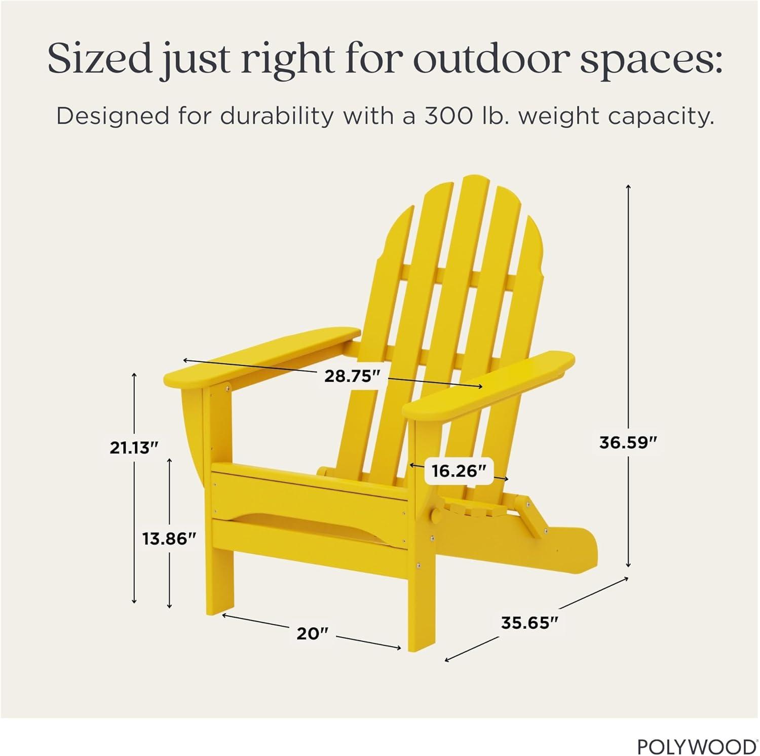 image:imagePOLYWOOD AD5030LE Classic Folding Adirondack Chair LemonLemon