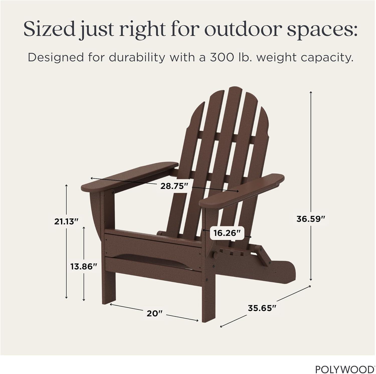 image:imagePOLYWOOD AD5030LE Classic Folding Adirondack Chair LemonMahogany