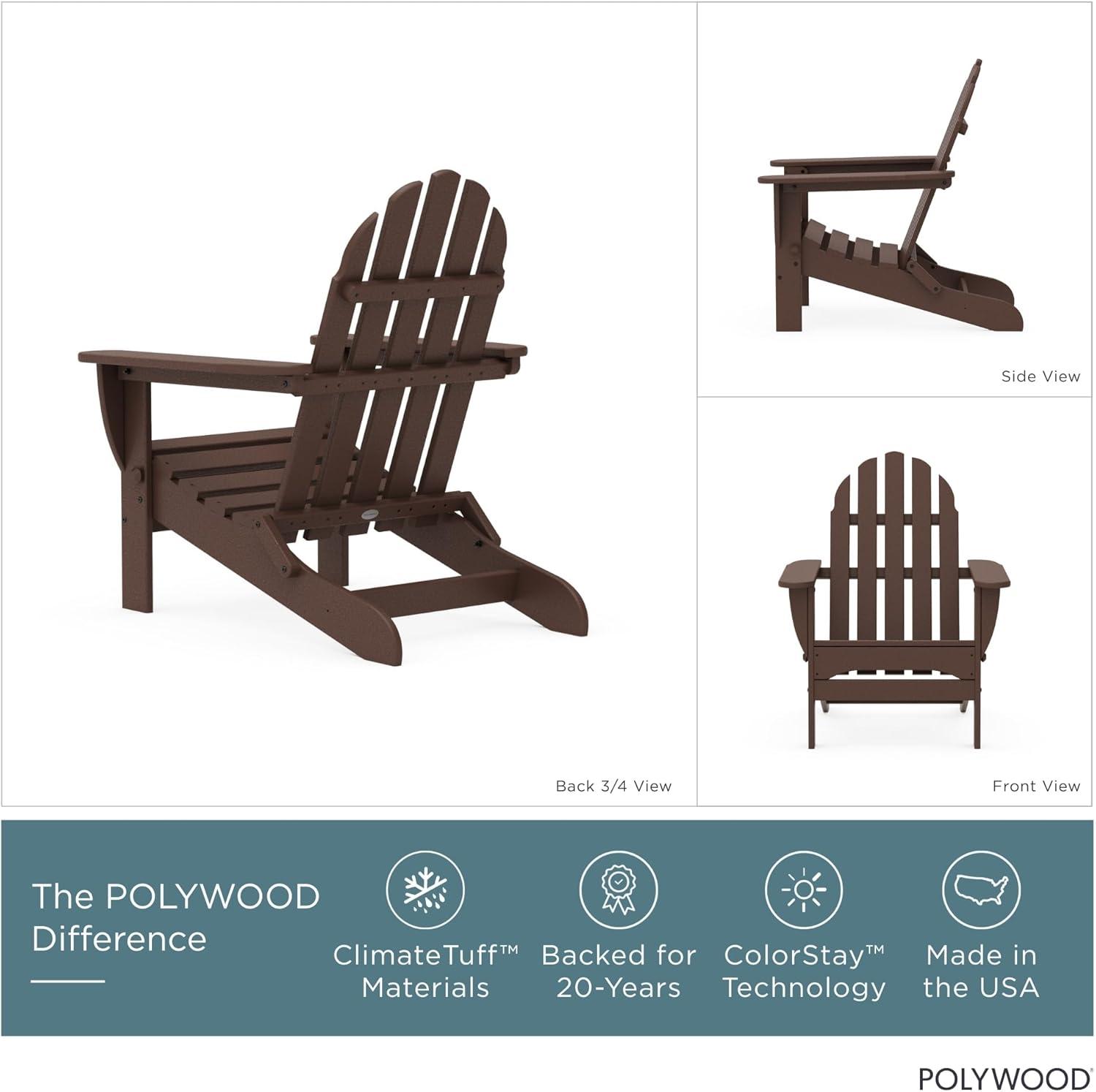 image:imagePOLYWOOD AD5030LE Classic Folding Adirondack Chair LemonMahogany