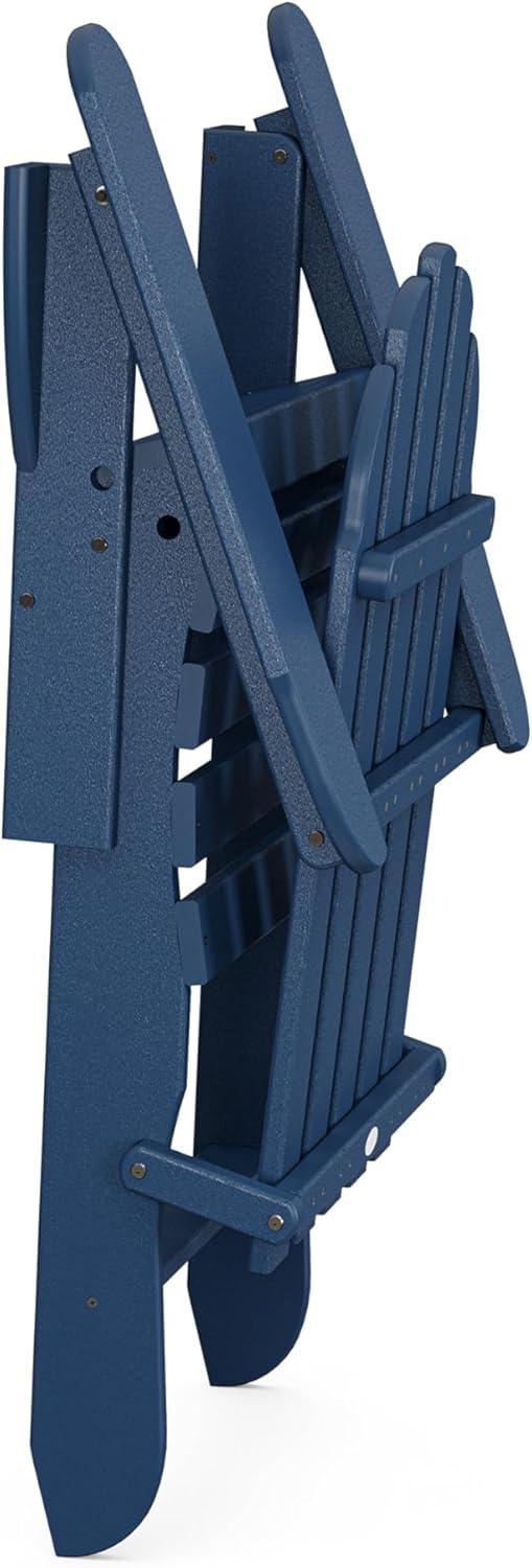 image:imagePOLYWOOD AD5030LE Classic Folding Adirondack Chair LemonNavy