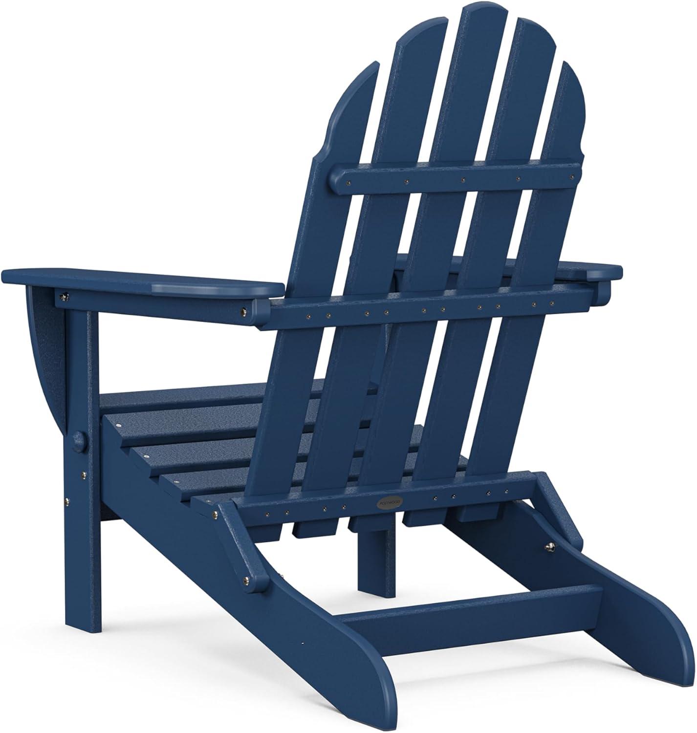 image:imagePOLYWOOD AD5030LE Classic Folding Adirondack Chair LemonNavy