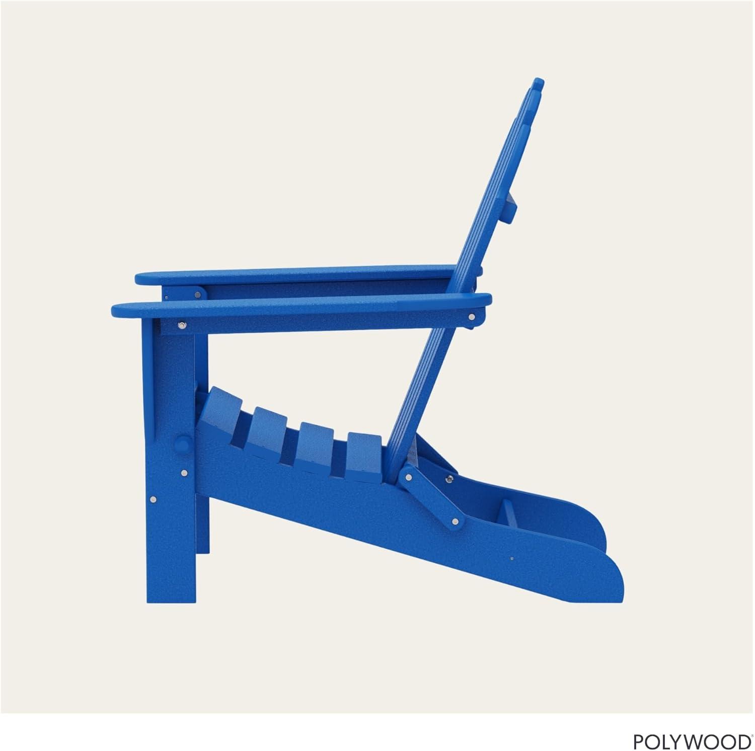 image:imagePOLYWOOD AD5030LE Classic Folding Adirondack Chair LemonPacific Blue