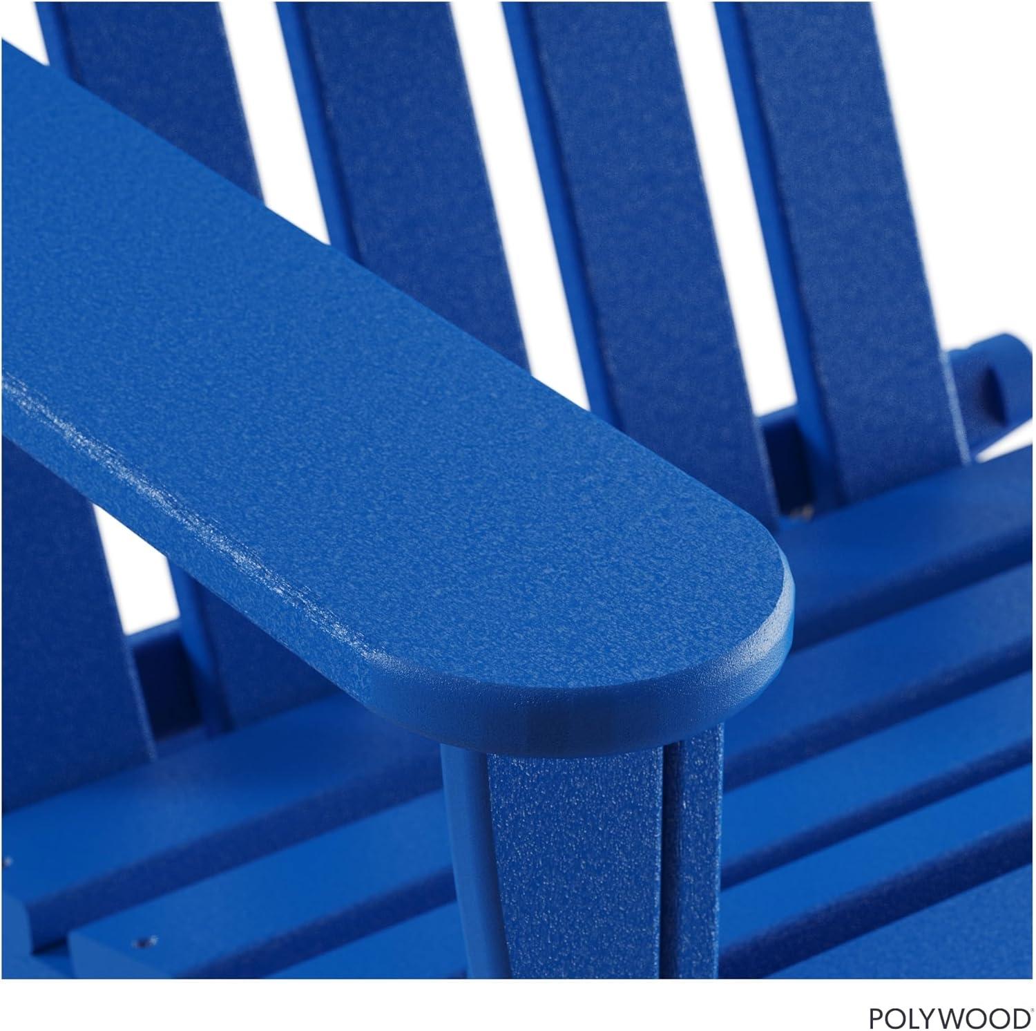 image:imagePOLYWOOD AD5030LE Classic Folding Adirondack Chair LemonPacific Blue