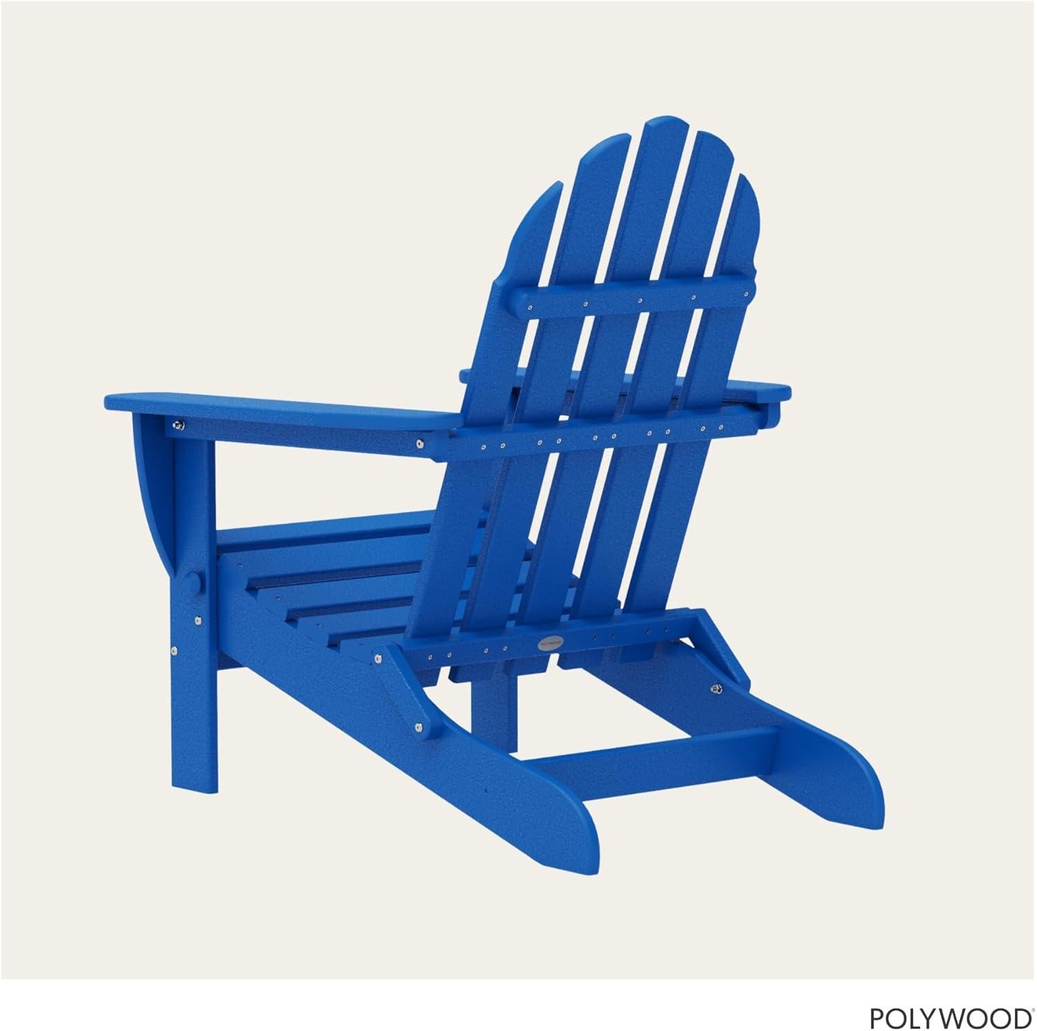 image:imagePOLYWOOD AD5030LE Classic Folding Adirondack Chair LemonPacific Blue
