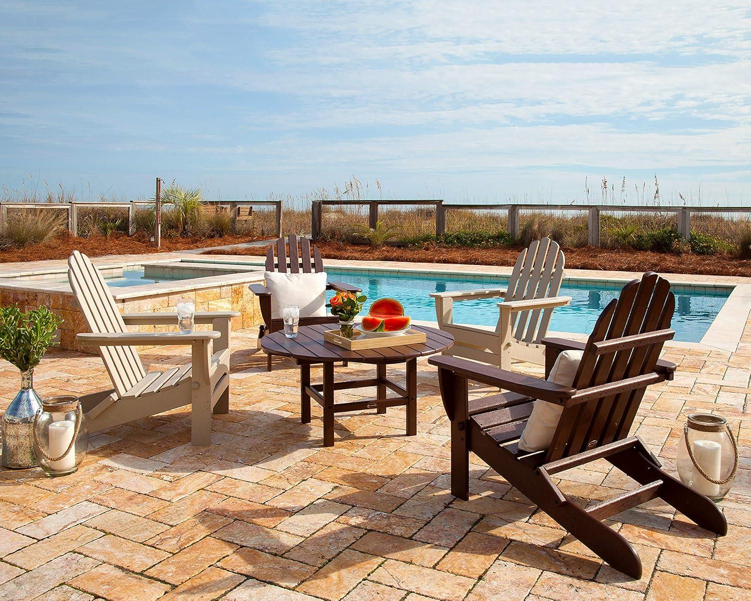 image:imagePOLYWOOD AD5030LE Classic Folding Adirondack Chair LemonSand