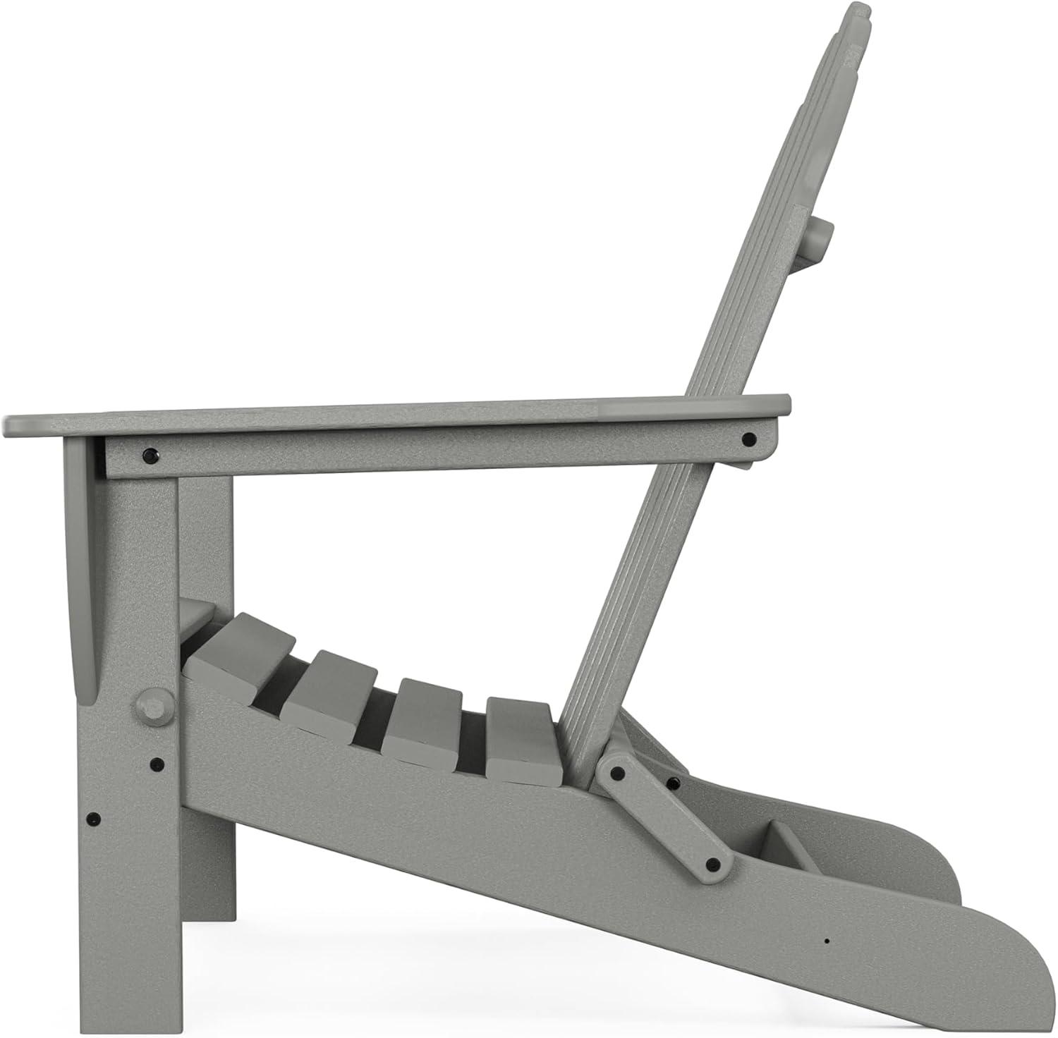 image:imagePOLYWOOD AD5030LE Classic Folding Adirondack Chair LemonSlate Grey