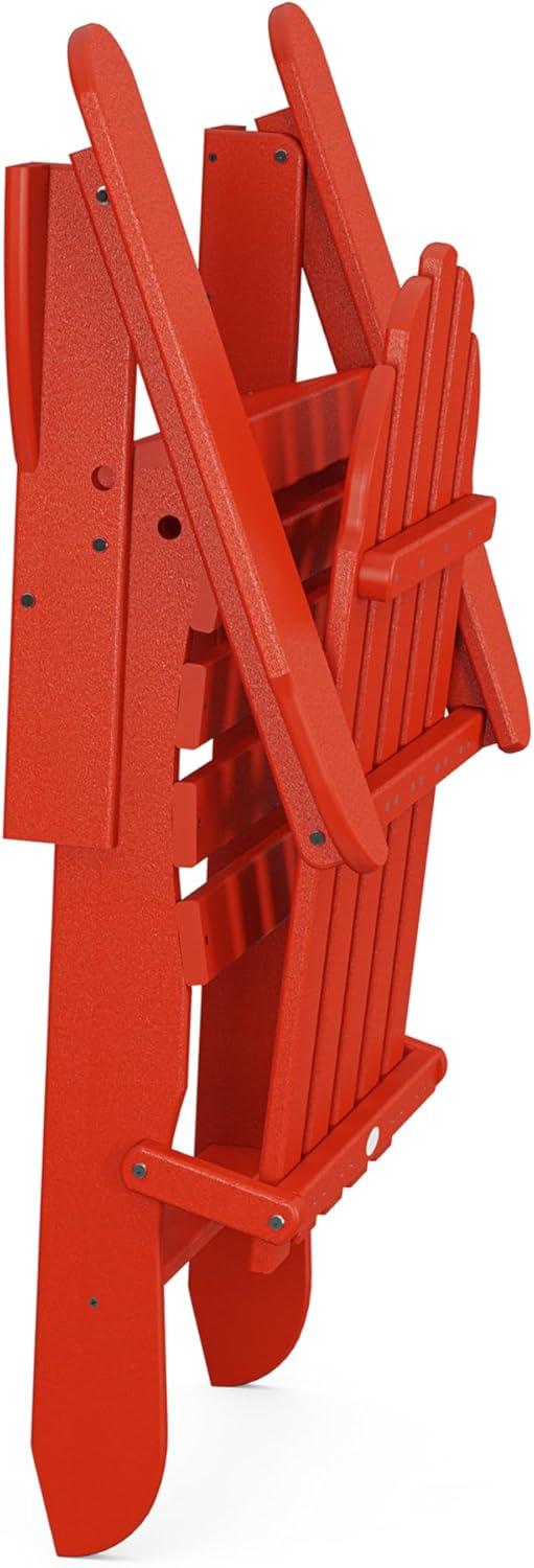 image:imagePOLYWOOD AD5030LE Classic Folding Adirondack Chair LemonSunset Red