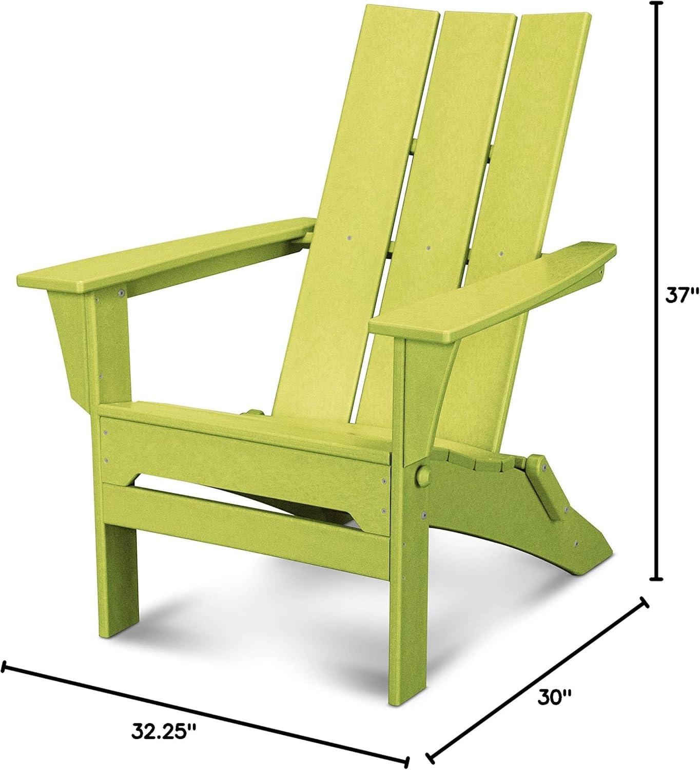 image:imagePOLYWOOD Modern Folding Adirondack ChairLime