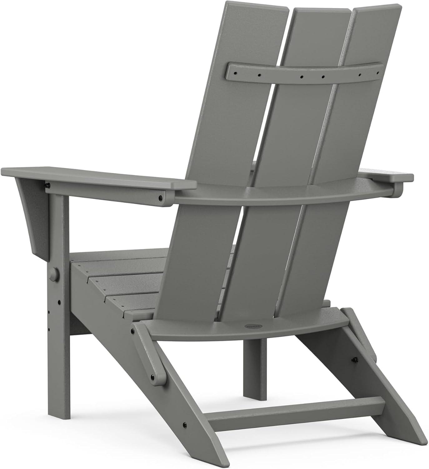 image:imagePOLYWOOD Modern Folding Adirondack ChairSlate Grey