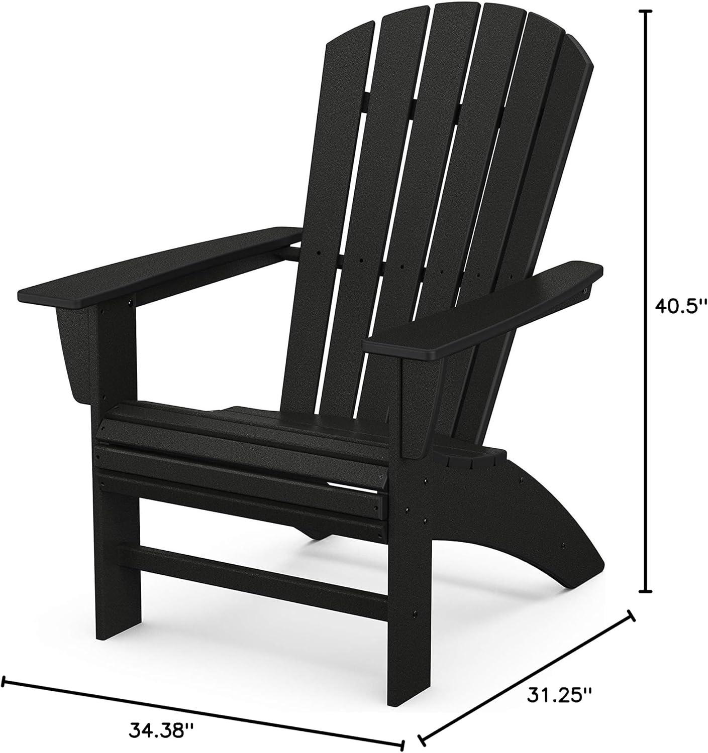 image:imagePOLYWOOD Nautical Curveback Adirondack ChairBlack