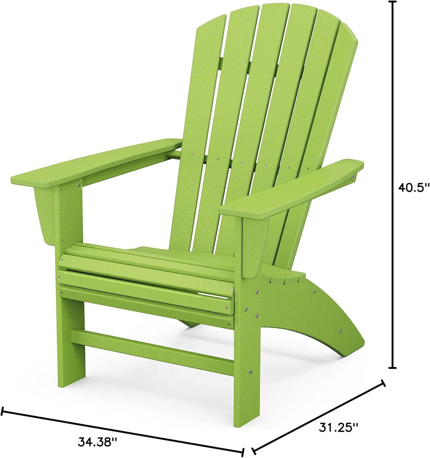 image:imagePOLYWOOD Nautical Curveback Adirondack ChairLime