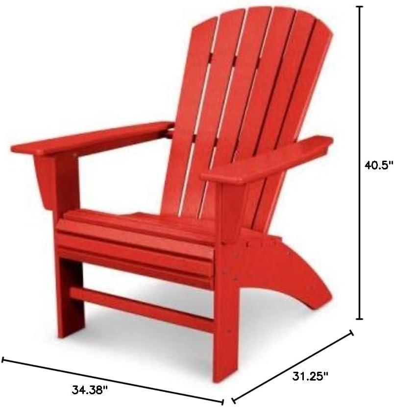 image:imagePOLYWOOD Nautical Curveback Adirondack ChairSunset Red