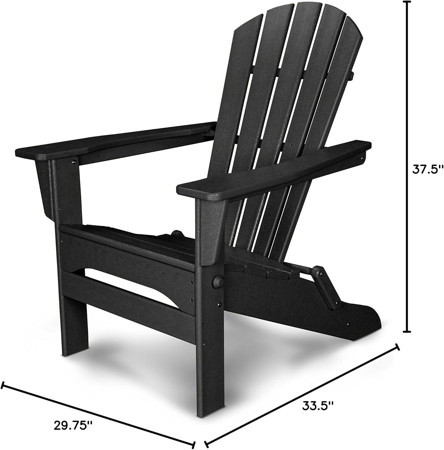 image:imagePOLYWOOD Palm Coast Folding Adirondack in MahoganyBlack