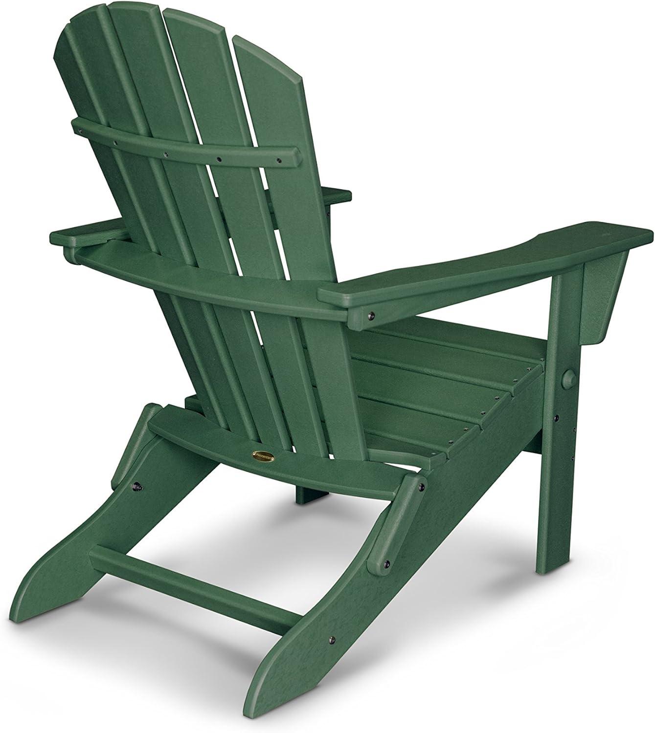 image:imagePOLYWOOD Palm Coast Folding Adirondack in MahoganyGreen