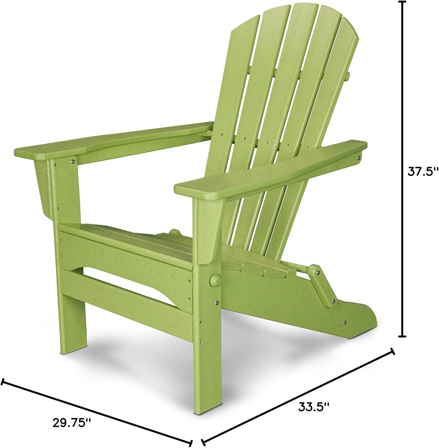 image:imagePOLYWOOD Palm Coast Folding Adirondack in MahoganyLime