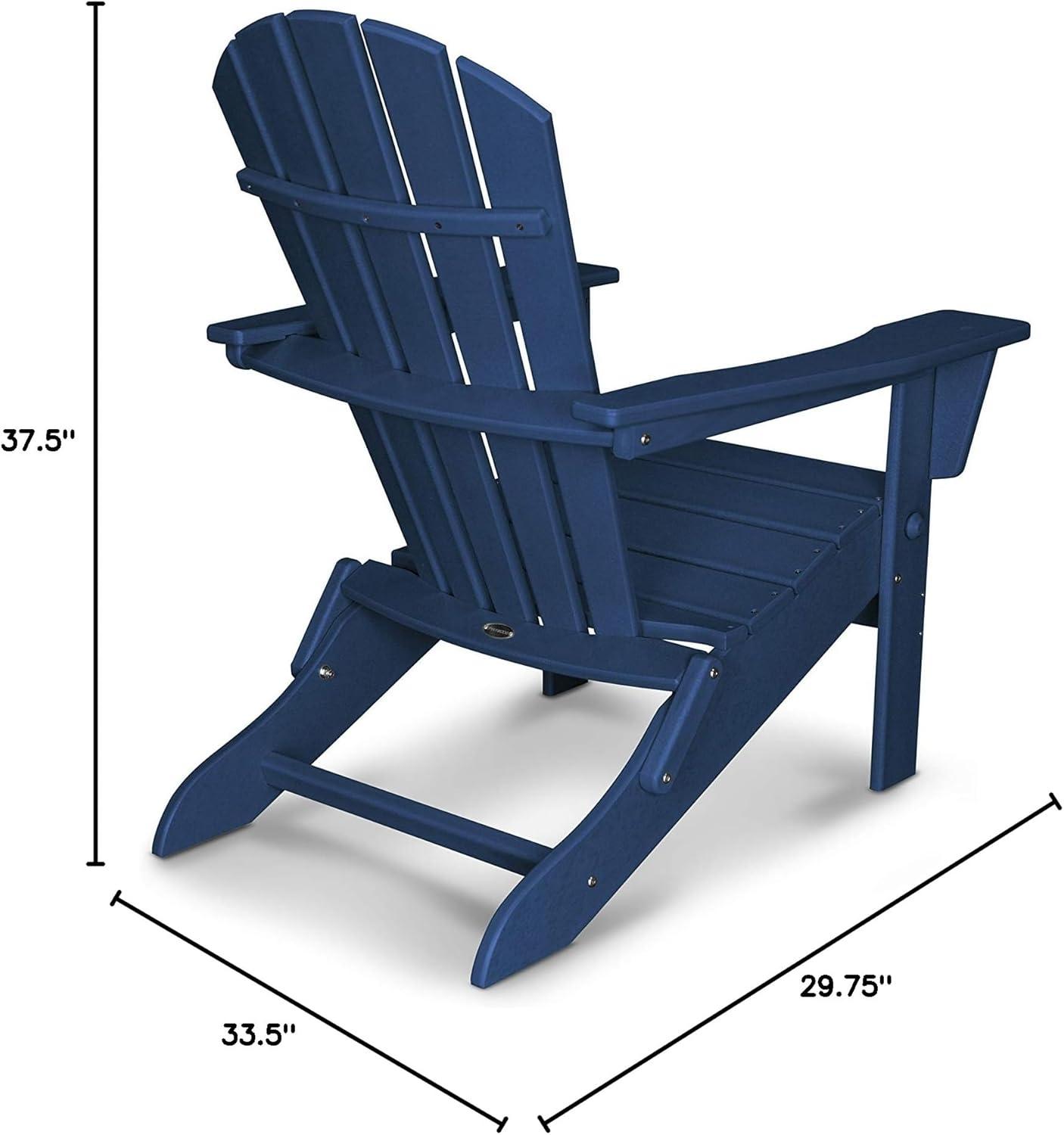 image:imagePOLYWOOD Palm Coast Folding Adirondack in MahoganyNavy