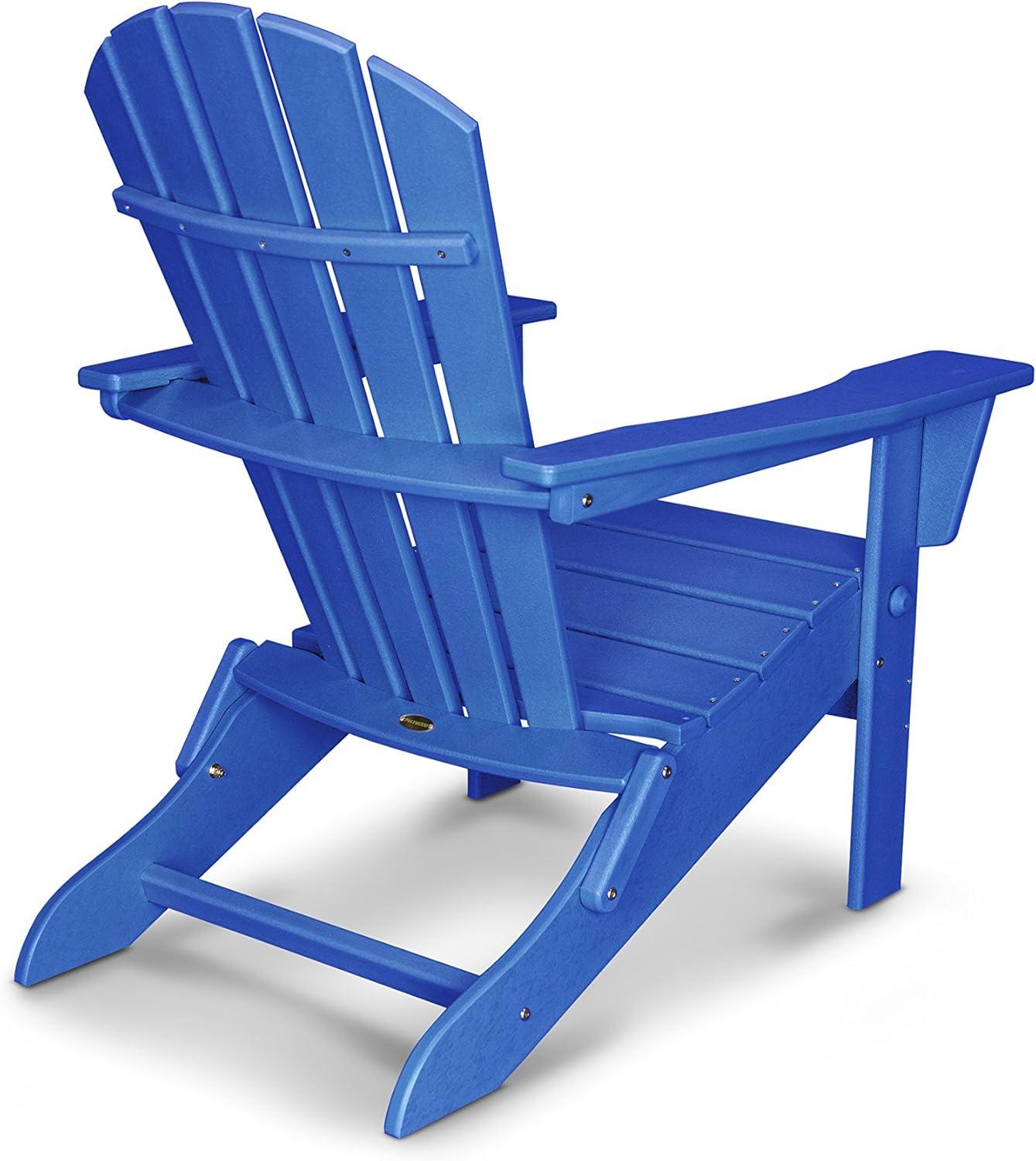 image:imagePOLYWOOD Palm Coast Folding Adirondack in MahoganyPacific Blue
