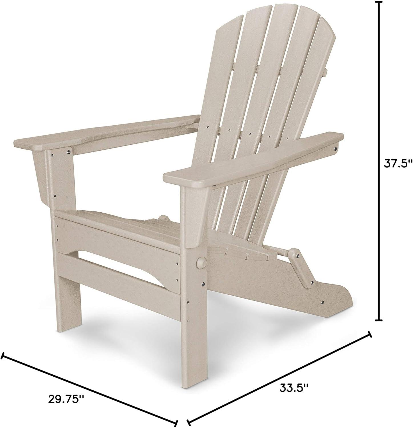 image:imagePOLYWOOD Palm Coast Folding Adirondack in MahoganySand