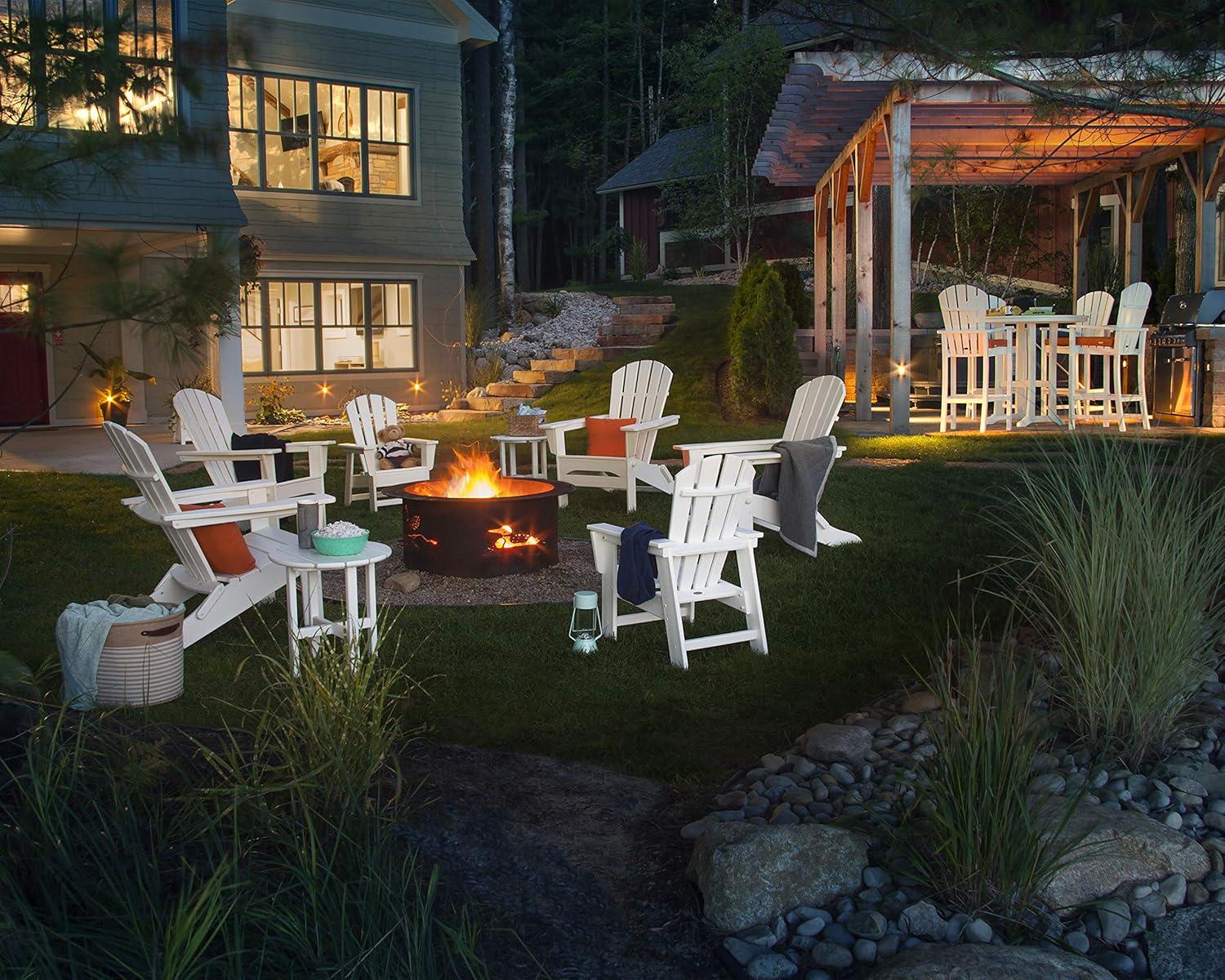 image:imagePOLYWOOD Palm Coast Folding Adirondack in MahoganySunset Red