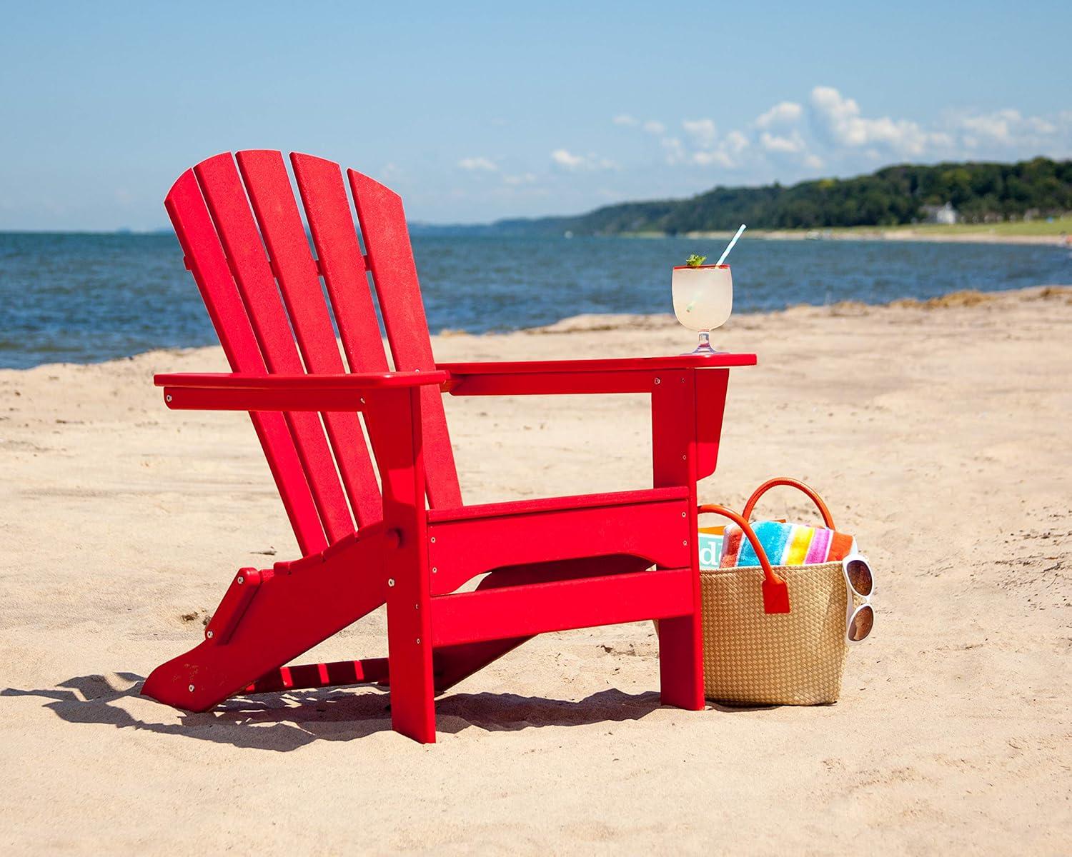 image:imagePOLYWOOD Palm Coast Folding Adirondack in MahoganyTangerine