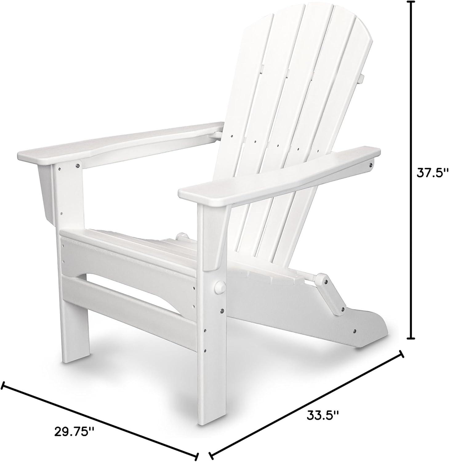 image:imagePOLYWOOD Palm Coast Folding Adirondack in MahoganyWhite