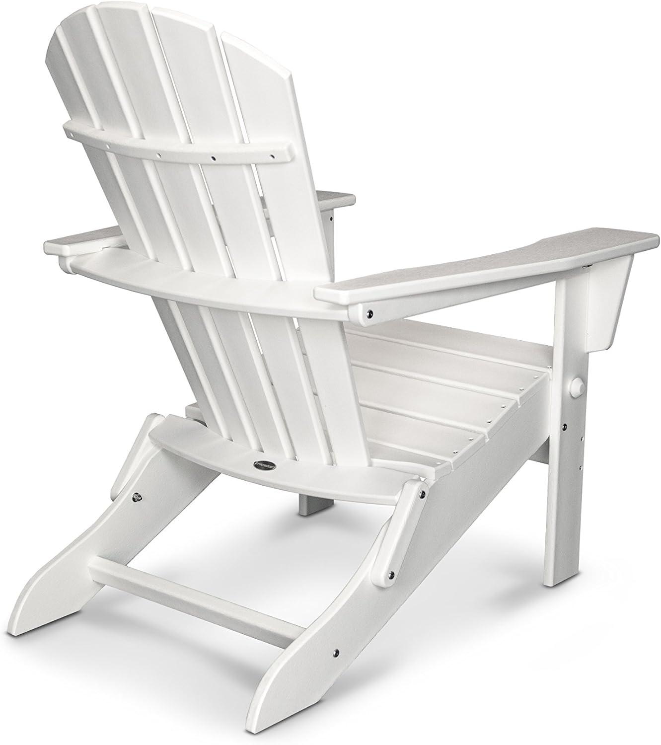 image:imagePOLYWOOD Palm Coast Folding Adirondack in MahoganyWhite