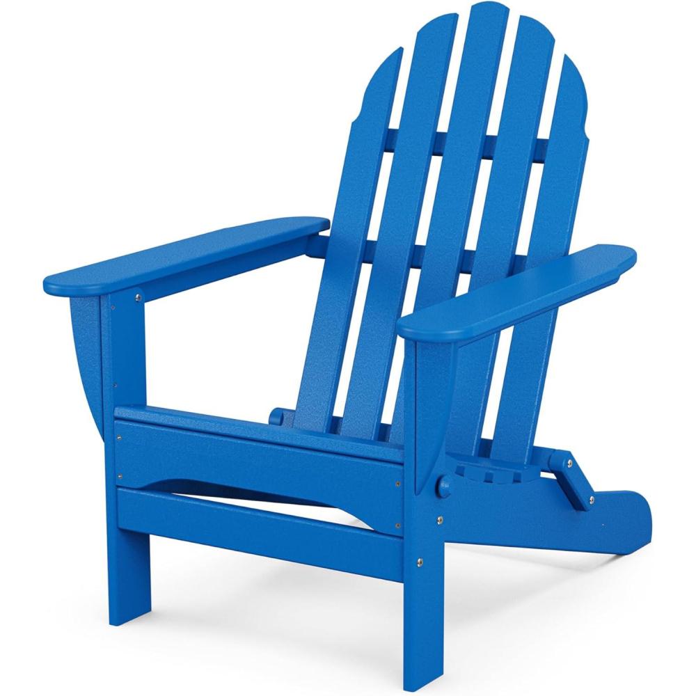 image:imagePOLYWOOD AD5030LE Classic Folding Adirondack Chair LemonPacific Blue