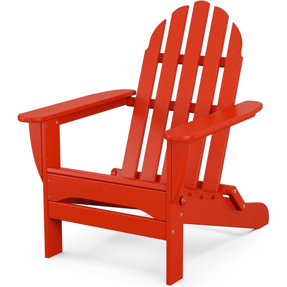image:imagePOLYWOOD AD5030LE Classic Folding Adirondack Chair LemonSunset Red