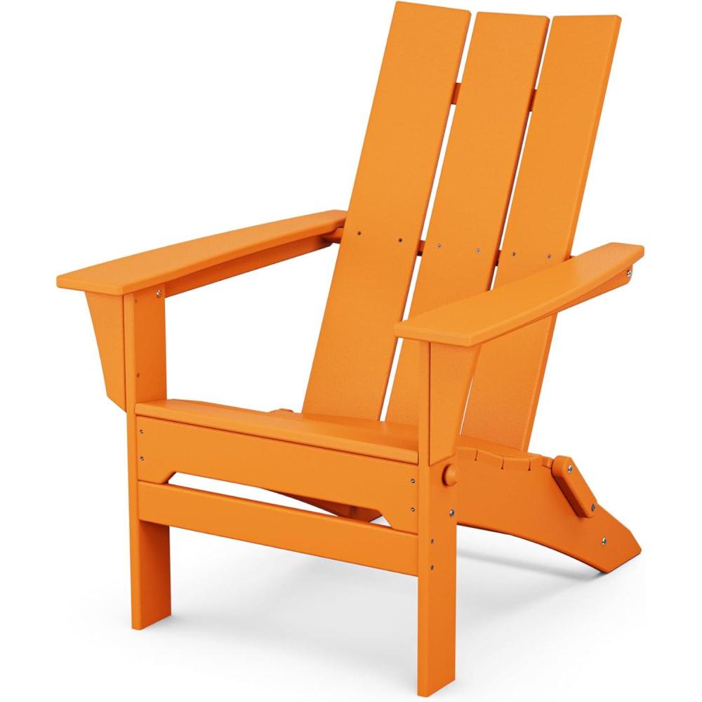 image:imagePOLYWOOD Modern Folding Adirondack ChairTangerine