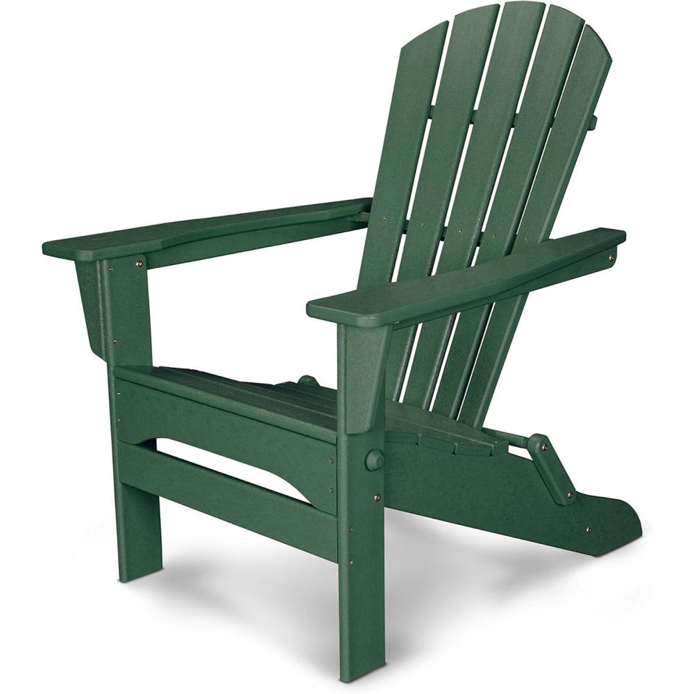 image:imagePOLYWOOD Palm Coast Folding Adirondack in MahoganyGreen