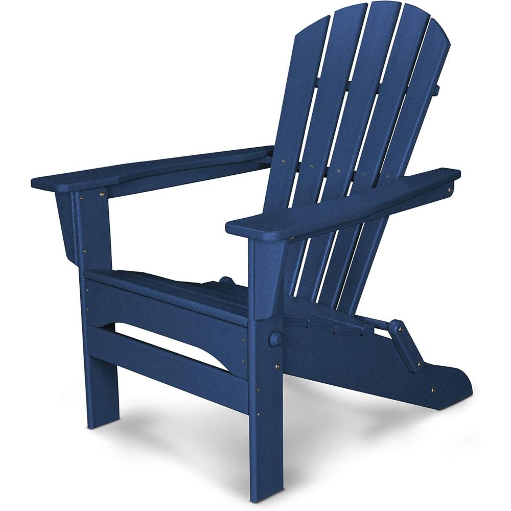 image:imagePOLYWOOD Palm Coast Folding Adirondack in MahoganyNavy