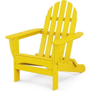 POLYWOOD AD5030LE Classic Folding Adirondack Chair, Lemon(Lemon)